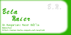 bela maier business card